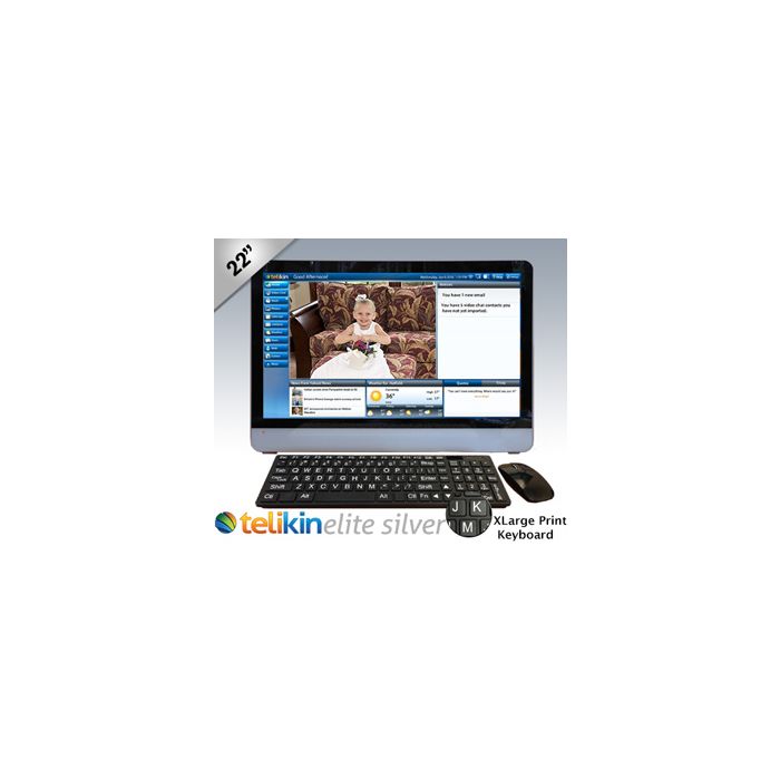 Telikin Elite Silver 22in Touchscreen Computer with 32 GB SSD